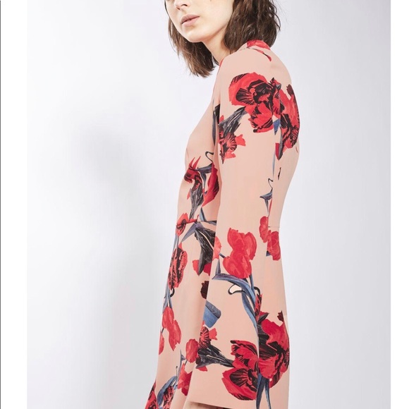 A-LINE FLORAL MINI DRESS - Picture 2 of 7